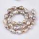 Hebras de perlas keshi de perlas barrocas naturales PEAR-Q015-001-2