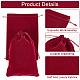 Pandahall elite 8pcs 4色のベルベットパッキングポーチ  巾着袋  長方形  ミックスカラー  30x20cm  2個/カラー TP-PH0001-20-4
