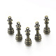 合金チェスペンダント  女王のチェスの駒  アンティークブロンズ  23x7.5mm  穴：1.5mm PALLOY-H201-06AB-1