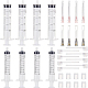 Benecreat香水ディスペンサーキット  プラスチック製の獣医用注射器と注射器ディスペンサーとポンプを含む  ホワイト  36個/袋 DIY-BC0001-18-1