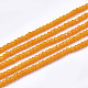 Chapelets de perles en verre opaque de couleur unie X-GLAA-S178-14A-05-1
