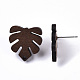 Accessoires de boucles d'oreilles en bois de noyer à thème tropical MAK-N033-001-3