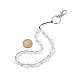 Bracelet porte-clés perlé papillon acrylique transparent KEYC-JKC00410-4