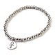 304 Stainless Steel Beads Stretch Charm Bracelets BJEW-JB03862-02-1