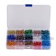 1 Box Durchmesser 8mm galvanisieren Runde Rondelle Glasperlen facettiert multicolor lose Perlen für Schmuck machen EGLA-PH0002-8x5mm-01-2
