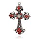 Croce latina Fleuree lega strass grandi ciondoli TIBE-M001-167E-1