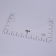 Règle de t-shirt d'alignement acrylique transparent TACR-WH0001-23-2