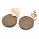 Spray Painted Eco-Friendly Iron Clip-on Earrings EJEW-T009-01E-NR-2