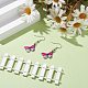 Zweifarbige Schmetterlings-Ohrringe für Damen EJEW-JE04807-3