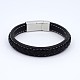 Unisex Casual Style Braided Leather Cord Bracelets BJEW-F119-24-3