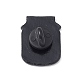 フルーツ缶エナメルピン  バックパックの服のための電気泳動の黒い合金のブローチ  ピーナッツ柄  24.5~25x19x1.5mm  ピン：1mm JEWB-P015-G05-3