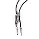 Перо с дурным глазом лария ожерелье для мужчин женщин NJEW-WH0011-14AS-3