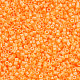 蛍光色ガラスシリンダービーズ  シードビーズ  焼き付け塗料  丸い穴  オレンジ  1.5~2x1~2mm  穴：0.8mm  約8000個/袋  約1ポンド/バッグ SEED-S047-P-003-3