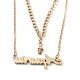Alloy Double Layered Necklaces NJEW-B0002-04G-2