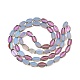 Painted Transparent Glass Beads Strands GLAA-E033-06B-03-2