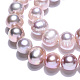 Fili di perle di perle d'acqua dolce coltivate naturali PEAR-N013-06S-5
