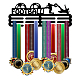 Espositore da parete con porta medaglie in ferro a tema sportivo ODIS-WH0021-690-1