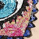 機械刺繍布地手縫いワッペン  マスクと衣装のアクセサリー  パイルレットアップリケ  目でハート  濃いピンク  31x35cm DIY-F030-01C-2