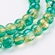 Spray Painted Crackle Glass Beads Strands CCG-Q002-6mm-07-3