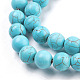 Chapelets de perles en turquoise synthétique TURQ-S192-10mm-2-3