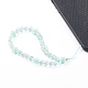 Frosted Round Spray Painted Glass Beaded Mobile Straps HJEW-JM00467-02-5