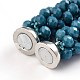 Faceted Abacus Glass Beaded Bracelets BJEW-L518-B05-3