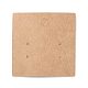 空白のクラフト紙のイヤリング ディスプレイ カード  正方形  バリーウッド  5x5x0.05cm  穴：1.5mm CDIS-G005-06-2