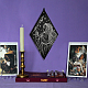 Craspire 3 décoration murale déesse minimaliste bohème en bois noir ferme rustique tarot pendule esprit panneau à suspendre décoration pour maison chambre salon galerie 6.7 x 11.8 AJEW-WH0249-017-4
