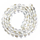 Chapelets de perles en verre peinte par pulvérisation transparent X-GLAA-N035-03C-B09-2
