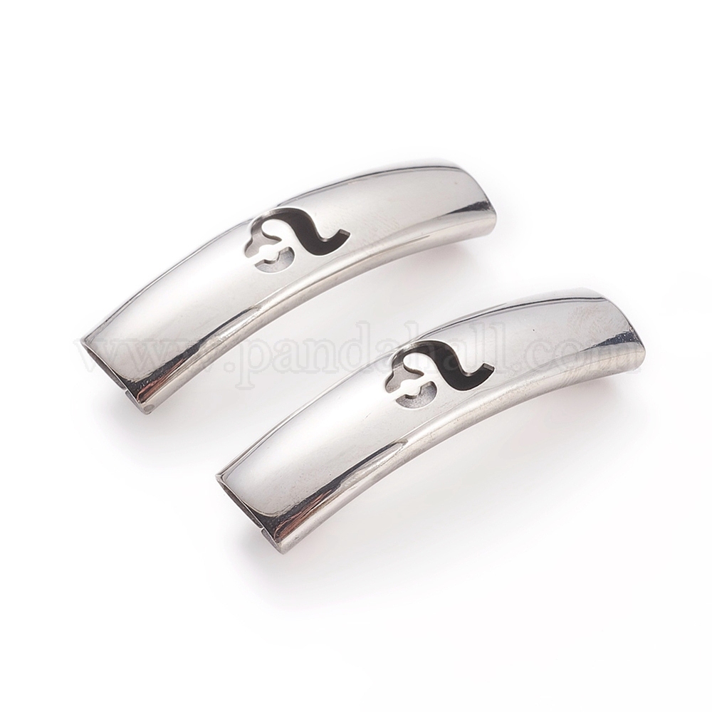 Wholesale 201 Stainless Steel Curved Tube Beads