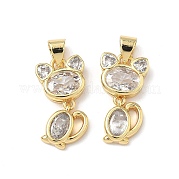 Латунные микро проложить кубического циркония подвески KK-Q068-02G
