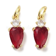 Латунные микро проложить кубического циркония подвески KK-C051-09G-01