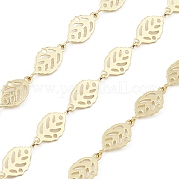 Brass Hollow Leaf Link Chains CHC-M025-10G