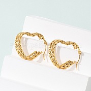 Серьги-кольца из нержавеющей стали 304 EJEW-G423-24G