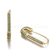 Латунные серьги обруча EJEW-K085-04G