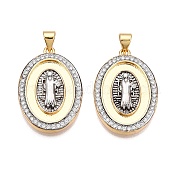 Латунные микро проложить кубического циркония подвески KK-T070-24G