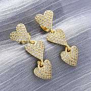 Серьги-гвоздики из циркония EJEW-H158-10G