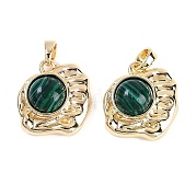 Синтетического малахита подвески KK-U043-43G-C