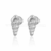 Серьги в форме раковины из нержавеющей стали IK8613-2