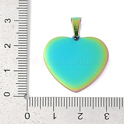 Pendentifs vierges estampés en acier inoxydable 304 avec placage ionique (IP)&nbsp;STAS-I311-04A-RC