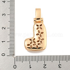 Pendentifs en laiton zircon cubique transparent&nbsp;KK-B099-01G-L