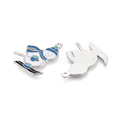 Gestellplattierung Legierung Emaille Schneemann Anhänger&nbsp;ENAM-T024-78A-P