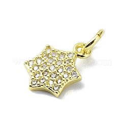 Latón micro pavimenta claro cubic zirconia encantos&nbsp;KK-H475-59G-05