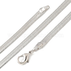 Colliers à chaîne à chevrons en laiton plaqué rack de 4 mm pour femmes et hommes&nbsp;MAK-L044-17P