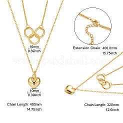 925 collier double couche en argent sterling&nbsp;JN954A