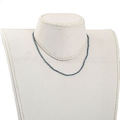 Collane di perline di vetro rondelle sfaccettate&nbsp;NJEW-JN03004-04