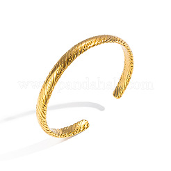 Brazaletes finos y ondulados de acero inoxidable 304 de 7.6 mm de estilo vintage para mujer.&nbsp;DW7125