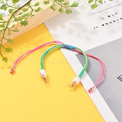 Verstellbare Nylonfaden geflochtene Perlen Armband Herstellung&nbsp;AJEW-JB00791-01