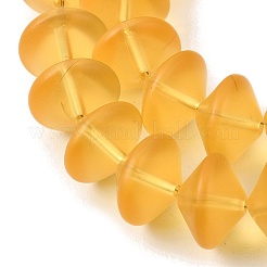 Hilos de cuentas de vidrio transparentes con pintura esmerilada y horneada&nbsp;GL-CBA2ED2-03A
