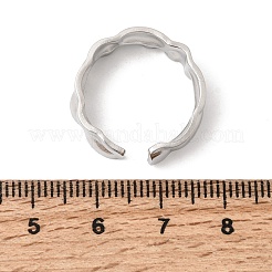 Anillos abiertos para puños de acero inoxidable 304&nbsp;RJEW-P188-02A-P